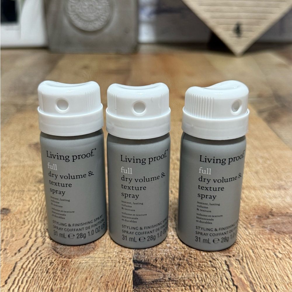 3 Mini Living Proof Dull Dry Volume & Texture Spray NEW 1 oz